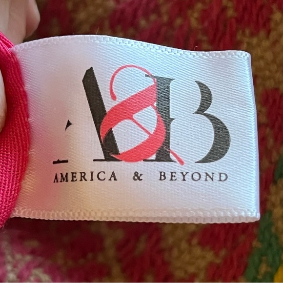 America & Beyond boho embroidered tote bag, interior pockets. Fair trade. Beach - Picture 11 of 11